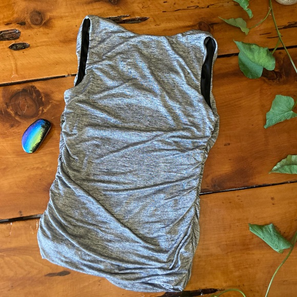 Apartment nine silver dressy tank with Cowell neck - Picture 2 of 3